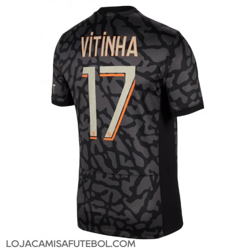 Camisa de Futebol Paris Saint-Germain Vitinha Ferreira #17 Equipamento Alternativo 2023-24 Manga Curta